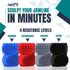 NexFit jaw exerciser 40lbs tablet supports mid-level resistance and consistent routine.