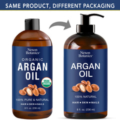 Nexon Botanics Argan Oil skin-nails image demonstrates deep moisturization for skin and nails.