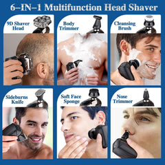 Next Beauty 6-in-1 attachments including beard razor and nose trimmer for complete grooming