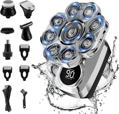 Next Beauty 9D floating head shaver for a smooth bald shave with enhanced coverage