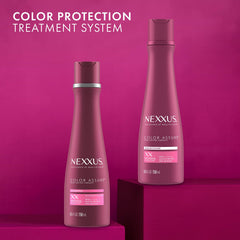 Nexxus Color Assure conditioner cream texture offers nourishing protection for color-treated strands.