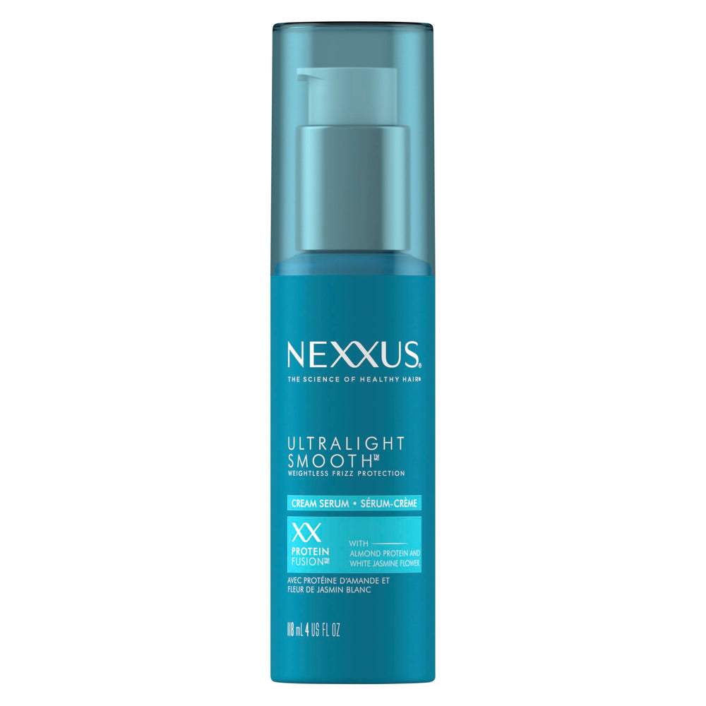 Nexxus Ultralight Smooth Frizz Defy Serum bottle front view highlighting lightweight frizz control