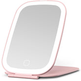 NEZZOE rechargeable travel mirror with light for on-the-go makeup application in any setting.