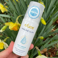 nfuse roll-on application shows fragrance-free use for sensitive skin