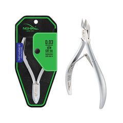 Nghia Cuticle Nipper D-03 Jaw 14 close-up enabling precise trimming for neat nails.
