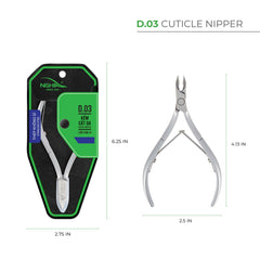 Nghia cuticle nipper D-03 JAW 16 ergonomic handle for comfortable use.