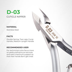 Nghia Cuticle Nipper stainless steel blade delivers durable, sharp performance for routine nail care.