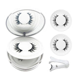 NGWDBA Hunnyfit magnetic lashes application demonstrates glue-free lash enhancement