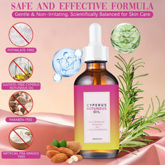 NICCAT Cyperus Rotundus Oil drops on skin for softer texture