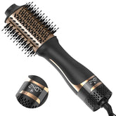 Nicebay hair dryer brush shows oval barrel for even heat distribution and smooth styling.