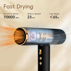 Nicebay brushless motor close-up highlights high-speed airflow and efficiency.
