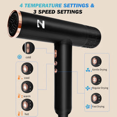 Nicebay Ionic Hair Dryer with diffuser attached helps define curls with reduced frizz.