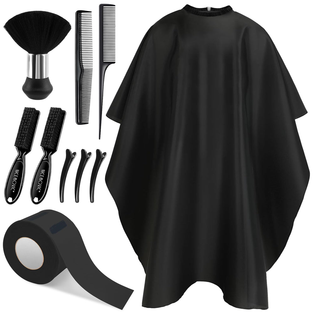 NICEMOVIC 10in1 barber cape drapes neatly for clean, comfortable haircuts
