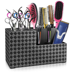 NICEMOVIC Barber Scissors Holder Box front view showing organized tools for quick styling