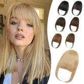 Niceone Hair Wispy Bangs clip-in closeup for natural daily wear and blend.