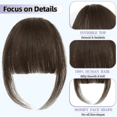 Niceone Hair Wispy Bangs Clip-Ins secure clip-on application on head