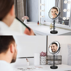 Nicesail Double-sided 1x/5x mirror supports versatile makeup tasks.