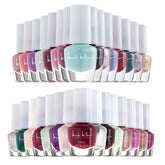 Nicole Miller New York mini nail polish set color swatches offer versatile shades for creative manis.