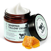 NIFEISHI beef tallow honey balm jar close-up showing nourishing skin hydration