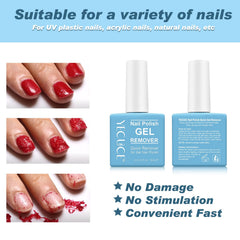 NIFEISHI remover-wait-3-5-minutes demonstrates fast lift of gel polish