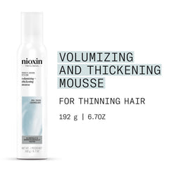Nioxin aerosol foam texture close-up demonstrating lightweight hold