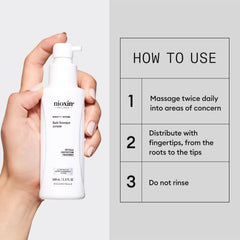 Nioxin application to scalp demonstration showing targeted spot treatment benefit