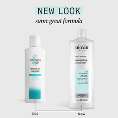 Nioxin back label close-up showing ingredients and usage directions for confidence