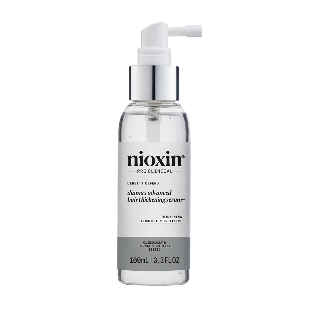 NIOXIN front packaging showing product benefits and size