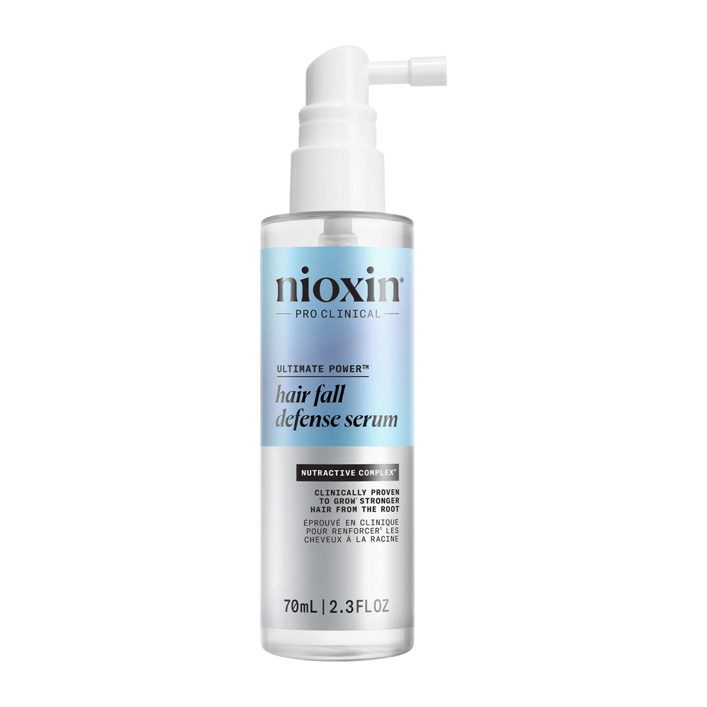 Nioxin front packaging shows product bottle and branding, conveys trustworthy care