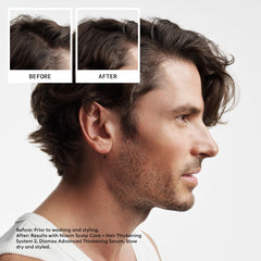 Nioxin pump detail highlighting easy-dispense bottle for controlled shampooing