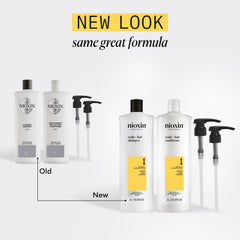Nioxin shampoo pump top for easy dispensing and controlled use