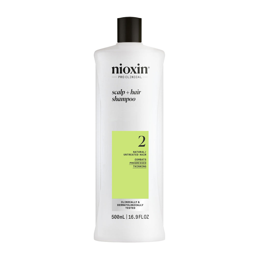 Nioxin front bottle showing branding and product benefit