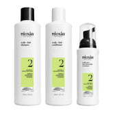 NIOXIN front packaging showing full System 2 kit and benefits