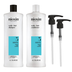 Nioxin System 3 full kit front view showing packaging and pumps beneficial for routine use
