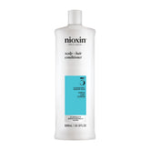 NIOXIN System 3 front packaging showing 16.9 fl oz bottle and branding benefits