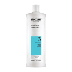 NIOXIN System 3 front packaging showing 16.9 fl oz bottle and branding benefits