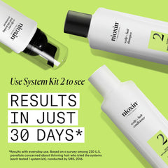 Nioxin texture on fingers demonstrating lightweight, non-greasy formula benefit