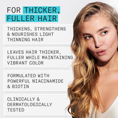 Nioxin thickening treatment bottle portrait showing applicator for targeted scalp nourishment