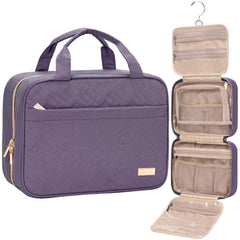 NISHEL purple hanging toiletry bag for easy access during travel