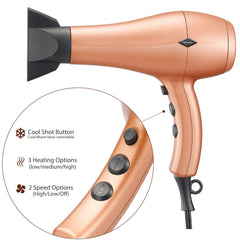 NITION attachments diffuser comb and concentrator for versatile styling.