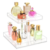 NIUBEE 2-Tier acrylic storage stand front view for easy perfume access