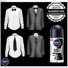 NIVEA roll-on bottle side highlights alcohol-free formula for gentle underarm care.