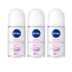 NIVEA Extra Brightening roll-on underarm bottle close-up for daily gentle brightening