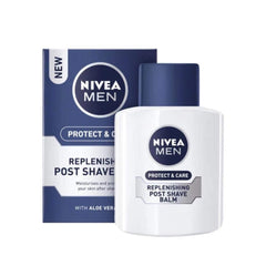 NIVEA for Men post shave balm in use for soothing, smooth skin after shaving.