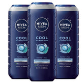 NIVEA MEN Cool Body Wash bottle with icy menthol for refreshing shower