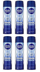 NIVEA MEN Cool Kick 150ml bottle offers refreshing protection against sweat and odor.