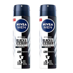 NIVEA Men Invisible fast-drying spray demonstrates quick, non-sticky application.