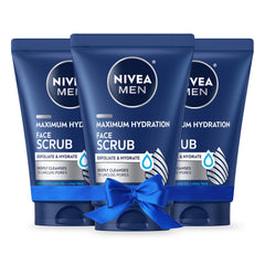 NIVEA MEN Maximum Hydration scrub tubes for daily cleansing without drying the skin