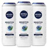 NIVEA MEN Sensitive Bamboo Extract bottle showcasing soothing formula for sensitive skin.