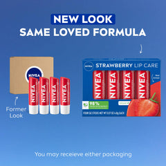 NIVEA strawberry lip care stick outer packaging vegan formula